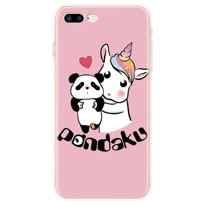djsxmfen Милый чехол с рисунком единорога для iPhone 8 Plus 7 6 6S Plus 5 5S SE мультяшный чехол для iPhone 11 Pro XS Max X XR Мягкий силиконовый чехол - Цвет: djsxmfen
