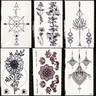 Хна Подсолнух водостойкая татуировка для женщин Макияж руки временная татуировка наклейка ветка для девочек грудь искусственная Татуировка самоклеящиеся стрелы