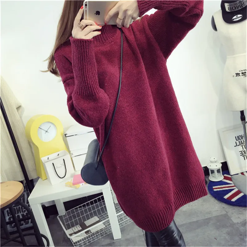 Платье для беременных осень-зима Свитера пуловеры водолазка Onesize Для женщин