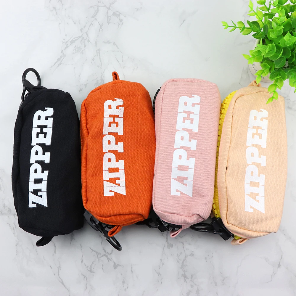 2018 большая сумка карандаш на молнии черный/Абрикосовый/синий/розовый холст пенал