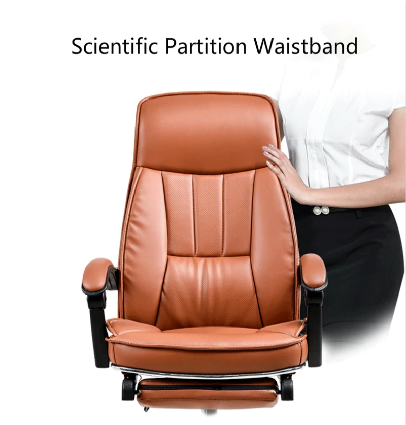 Модное вращающееся кресло босса из искусственной кожи с подъемом для дома