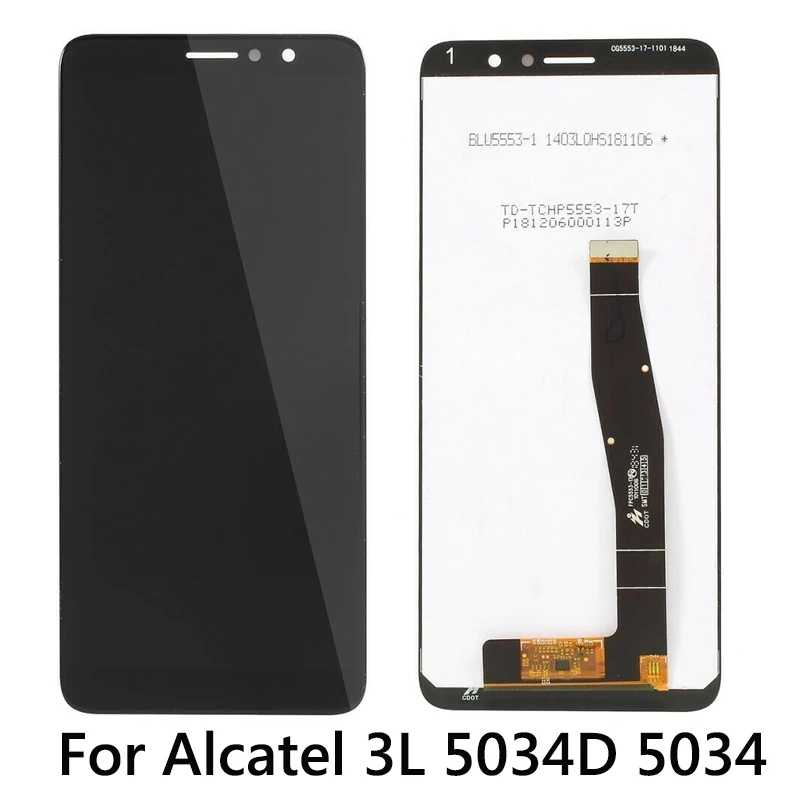 Оригинальный экран для Alcatel 3L 5034D 5034 сменный сенсорный ЖК с цифровым