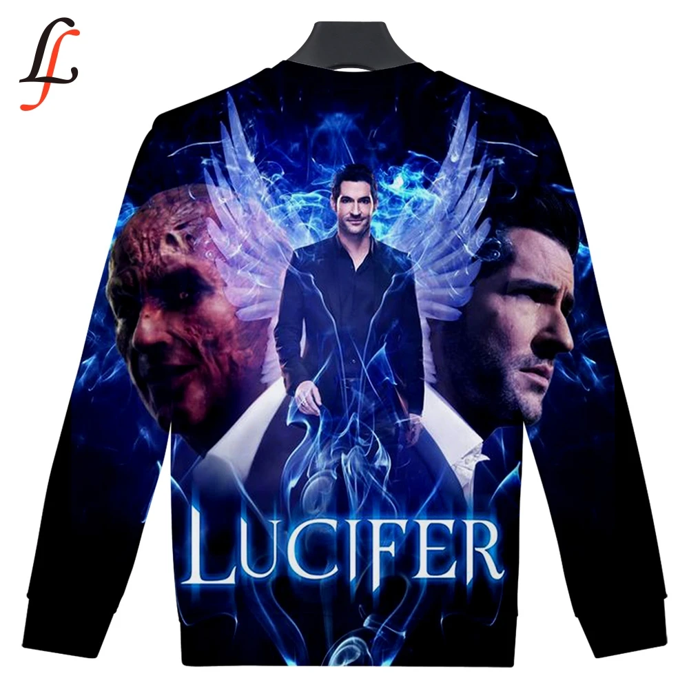 Толстовка с 3D принтом Lucifer Женская/Мужская Повседневная большого размера 4XL 2019 |