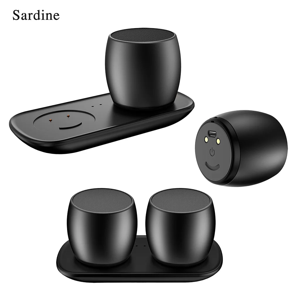 Sardine F1 металлический Bluetooth динамик s TWS системная Колонка портативная мини 3D