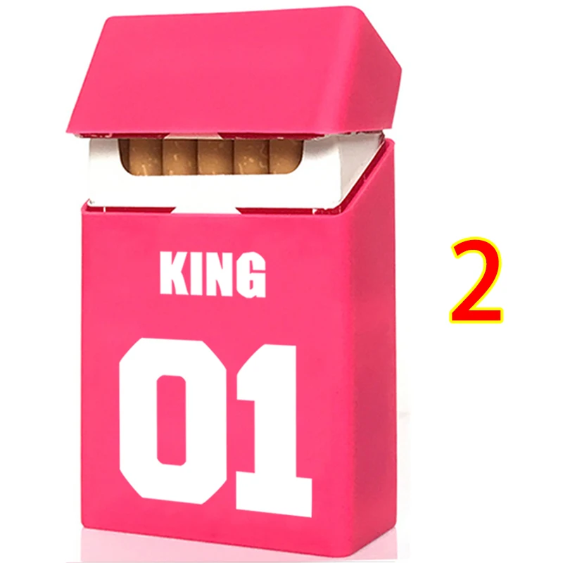 [Король и Queen] силиконовые портсигар силикона коробка леди 20 Для женщин сигарету
