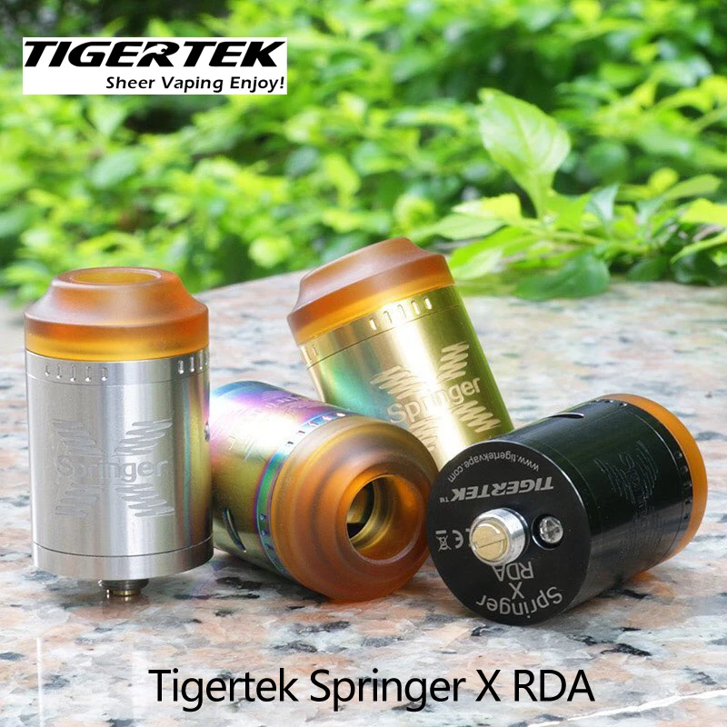 Оригинальный распылитель Tigertek Springer X RDA 24 мм 510 резьба Ремонтопригодный атомайзер