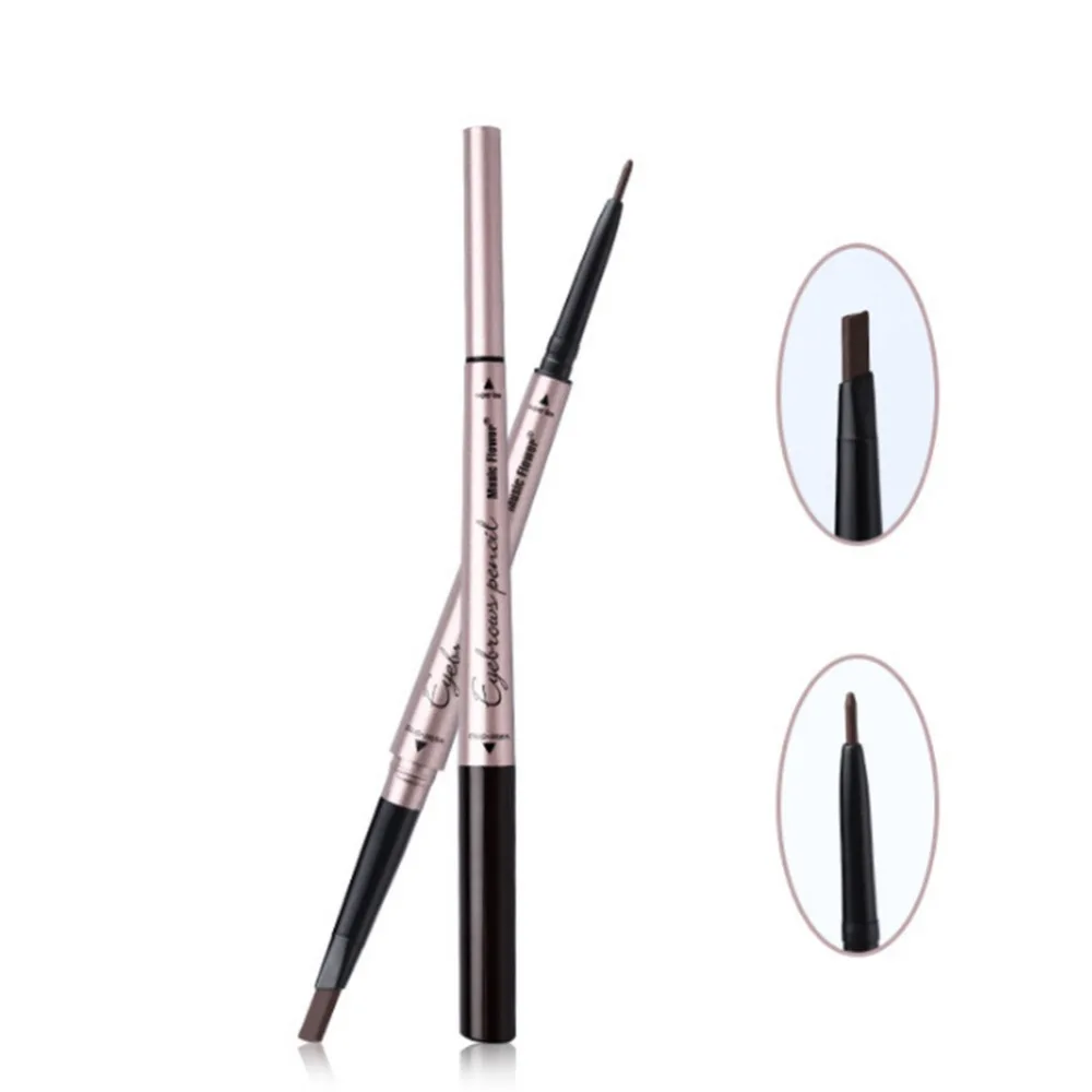 Музыкальный цветок двухконцевый карандаш для бровей 24H долговечный натуральный