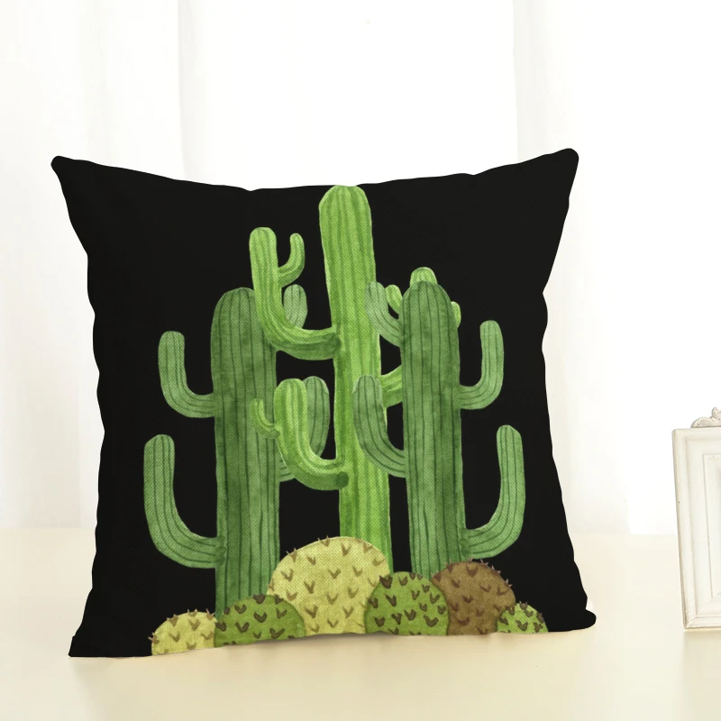 Новый чехол для подушки домашний и автомобильный Декор Наволочка кактус