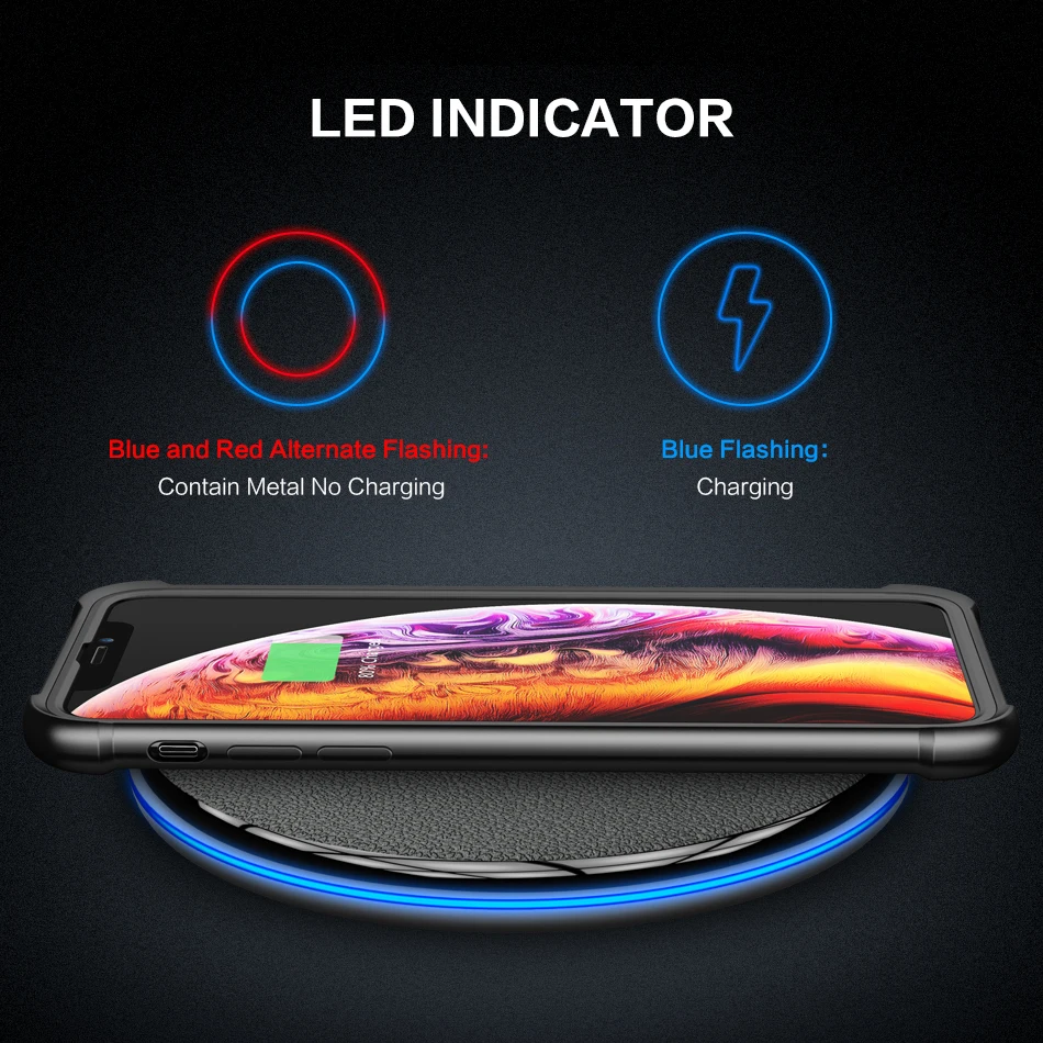 FLOVEME Qi Беспроводное зарядное устройство для iPhone XR XS X 8 Plus 5 Вт Беспроводная зарядная подставка для samsung S10 S9 Note 9 для huawei mate P20 Pro