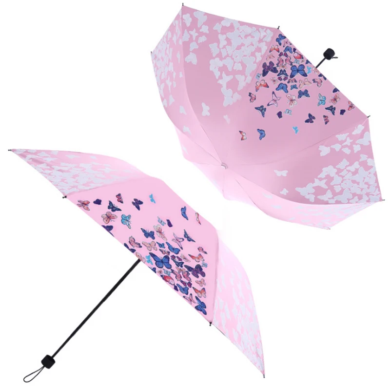 Цветение воды зонтик от солнца и дождя ветрозащитный трехкратно складываемый