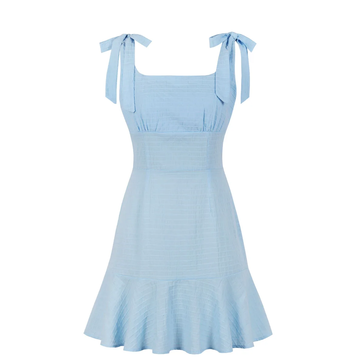 Vestidos винтажное Ретро 1970 s 1980 s модное Современное женское платье с квадратным вырезом и v-образным вырезом, с завязками на спине, платье с оборками летнее праздничное платье