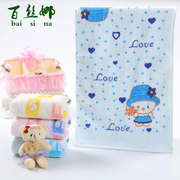 Blue Girl 25*50 см Высокое качество хлопок детское полотенце квадратный мультфильм пчела или девочка ребенка мочалка платок Дети Кормление протирать ткань полотенце s - Цвет: Blue Girl