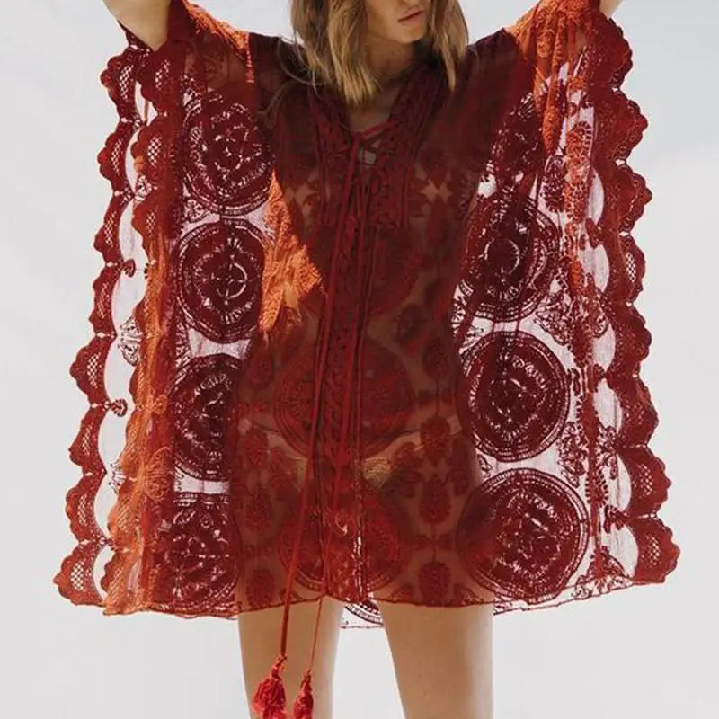 Сексуальное летнее пляжное платье женское бикини пляжная одежда накидки для