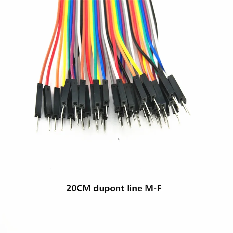 40 шт. 20 см кабель Dupont line female to male F M 1 P расстояние 2 54 мм для DIY макетной платы arduino|line