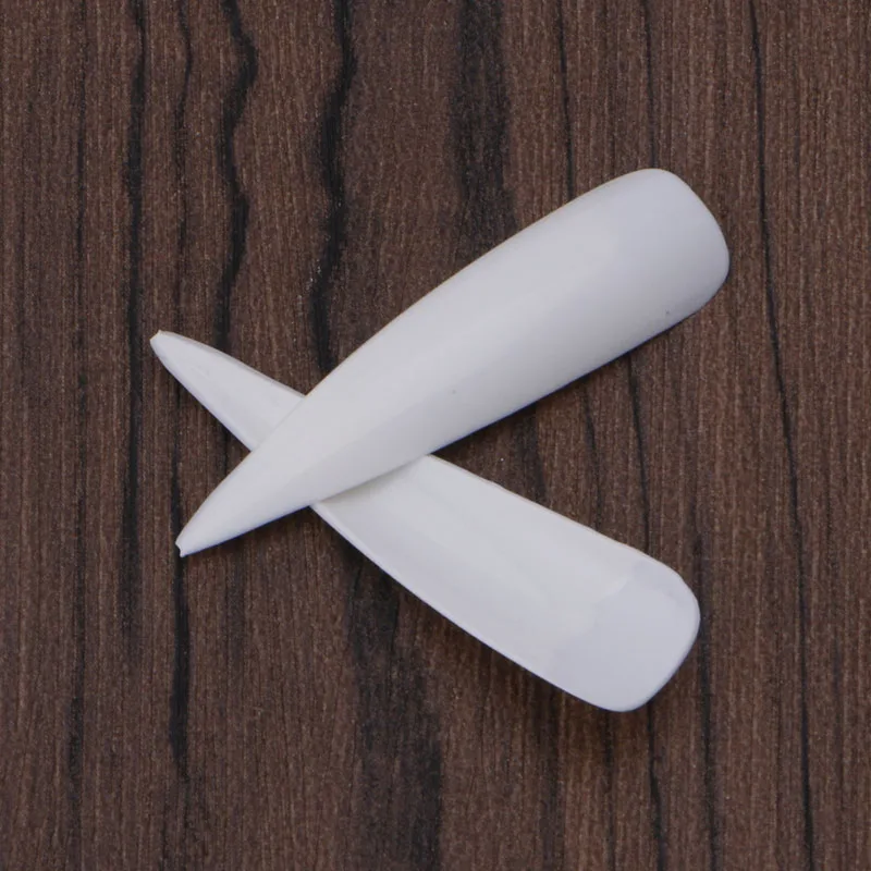 500 шт острые Длинные накладные ногти Советы акриловый салон