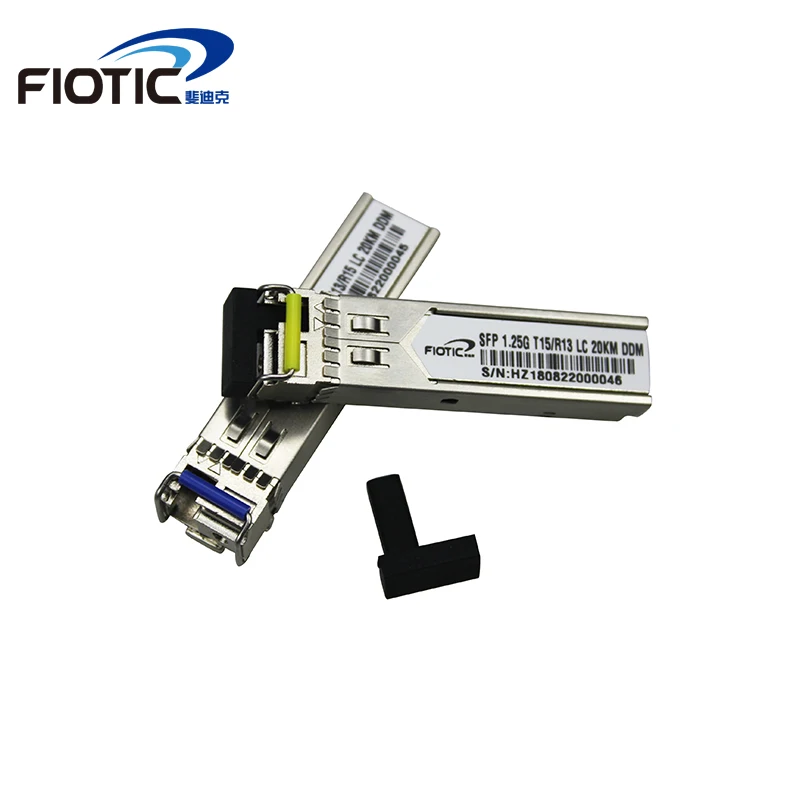 SFP 1.25G LC connector gigabit 1000BASE-LX 1310nm 1550nm 20km DDM BIDI GLC-LH-SM simplex LC Optical Fiber Transceiver module