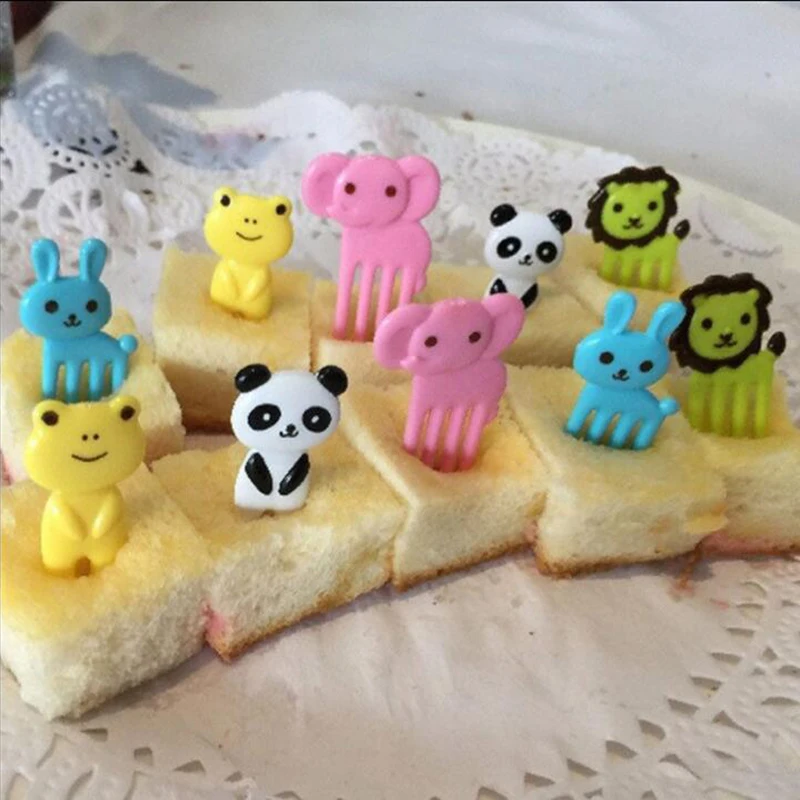 6/10 шт. Bento животных фрукты выбирает вилки Коробки для обедов домашний Декор питания Кухня аксессуары Cocina гаджет Accesorios Cocina