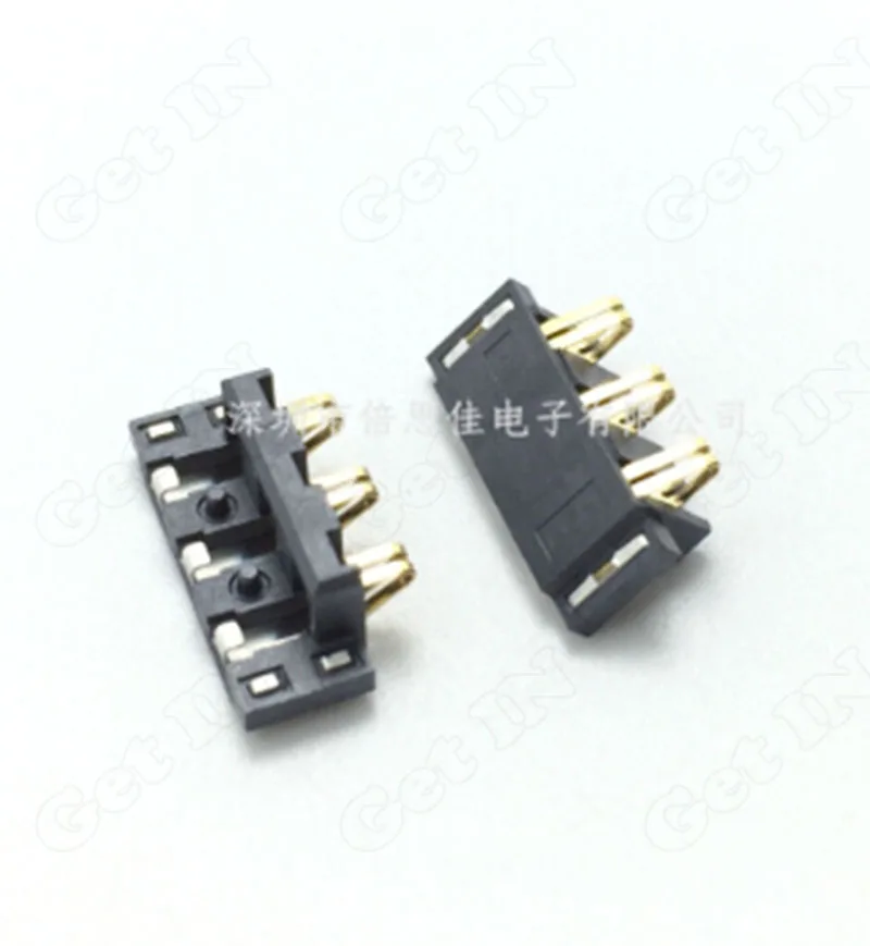 50 шт. 3 контакта 3P разъем для аккумулятора телефона с тонкой колонкой|socket connector|socket