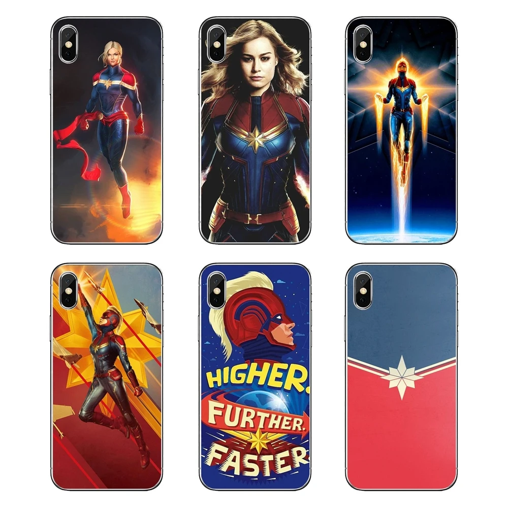 Мягкие прозрачные чехлы для Huawei Honor 8 8C 8X 9 10 7A 7C Mate 20 Lite Pro P Smart Plus Captain Marvel Carol Danvers |