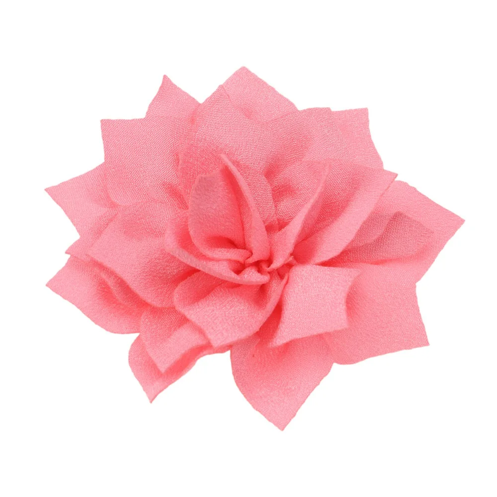 Mid Pink 10 шт. Сатиновые цветы 7,5 см DIY цветы аксессуары модные аксессуары для волос цветок головной убор без заколки для волос банты для волос - Цвет: Mid Pink
