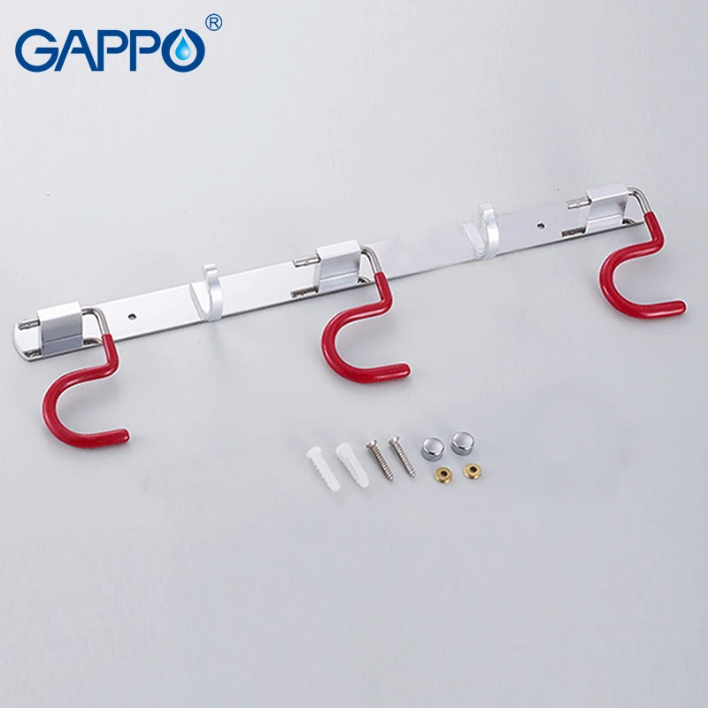 

GAPPO Robe Hooks creative stainless steel mop and broom racks multifunction bathroom robe hooks bathroom accessories