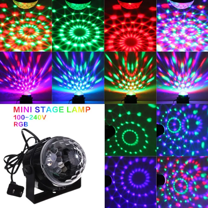 

SZYOUMY Sound Activated Disco Lights Rotating Ball Lights 3W RGB LED Stage Lights For Christmas Home KTV Xmas Wedding Show Pub