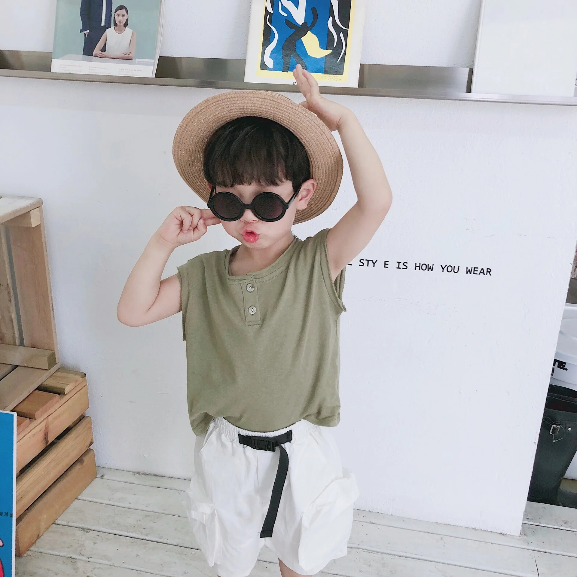 Лето 2019 модные однотонные штаны карго для мальчиков детские хлопковые