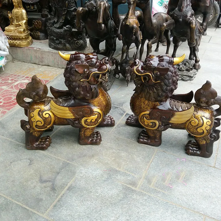 Большая Огромная латунная статуя талисмана # HOME Shop hall Процветающая деловая