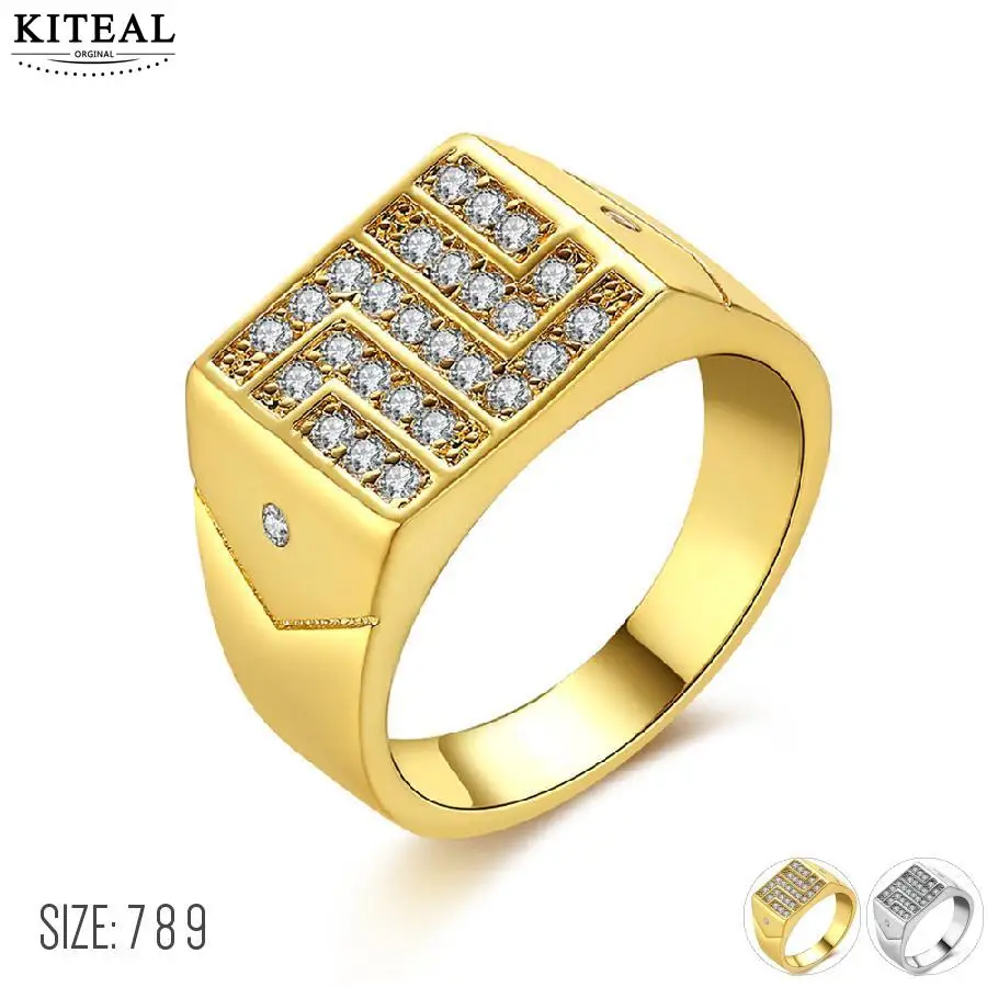 KITEAL хит продаж подарок золотой цвет желтый/белый размер 7 8 9 женские кольца