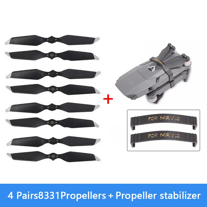 Bundle 3 4 пары 8 шт. Platinum 8331 малошумные быстросъемные пропеллеры с пропеллером stabilizerfor Mavic Pro Drone аксессуары - Цвет: Bundle 3