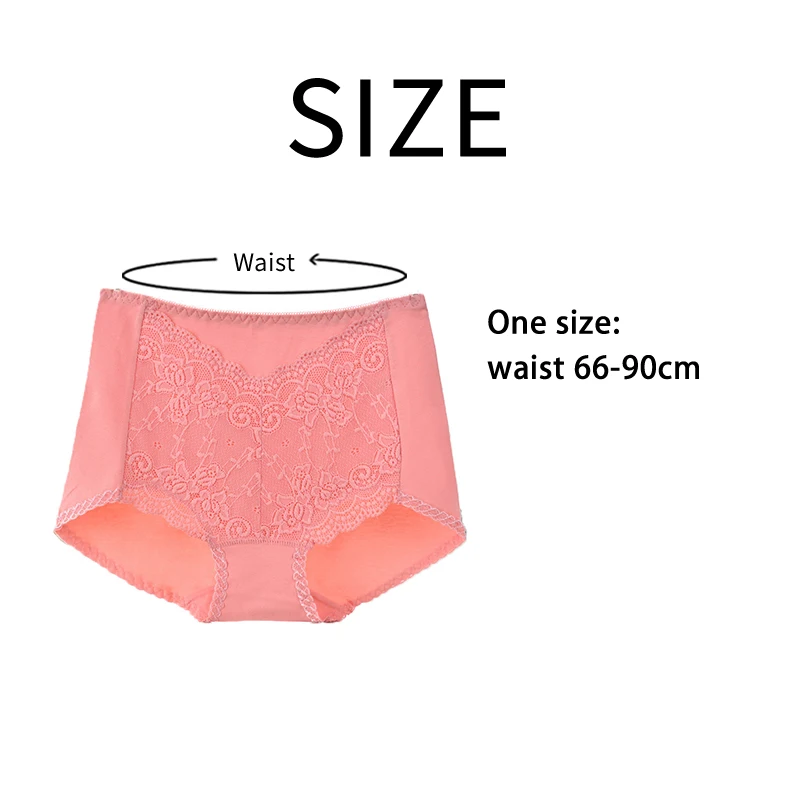 Женские хлопковые кружевные бесшовные трусы со средней Талией большого размера