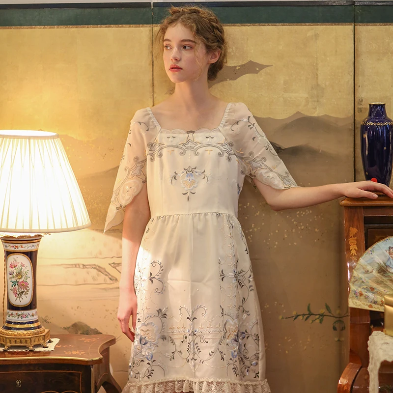 Женские летние шелковые платья LYNETTE'S в китайском стиле с оригинальным дизайном