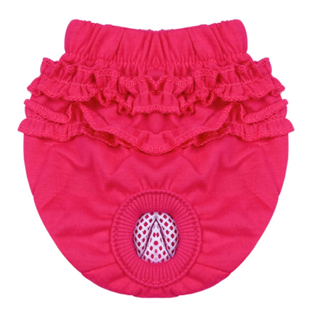 Rose red Физиологические шорты для собак, кошек, собачек, нижнее белье, трусы, гигиенические, моющиеся, трусы для маленьких собак, для щенков, котят, XS-L - Цвет: Rose red