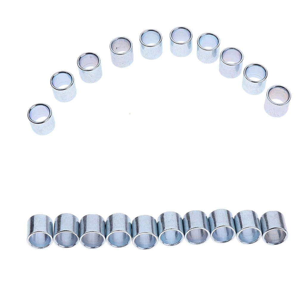 

MagiDeal 20 Pieces Iron Inline Roller Skate Wheel Bearing Spacers Outdoor Skating Accessories ID 8MM OD 10MM