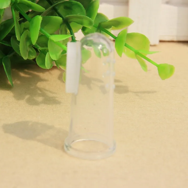 Детские Силиконовые Палец Зубная щётка зубов детей Clear ГУМ щетка Детская