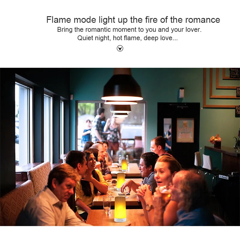 LED Flame Effect Fire Light Bulb USB charged Flickering Decorative Flame Atmosphere mood Lamp Artificial vivid fire party bar l