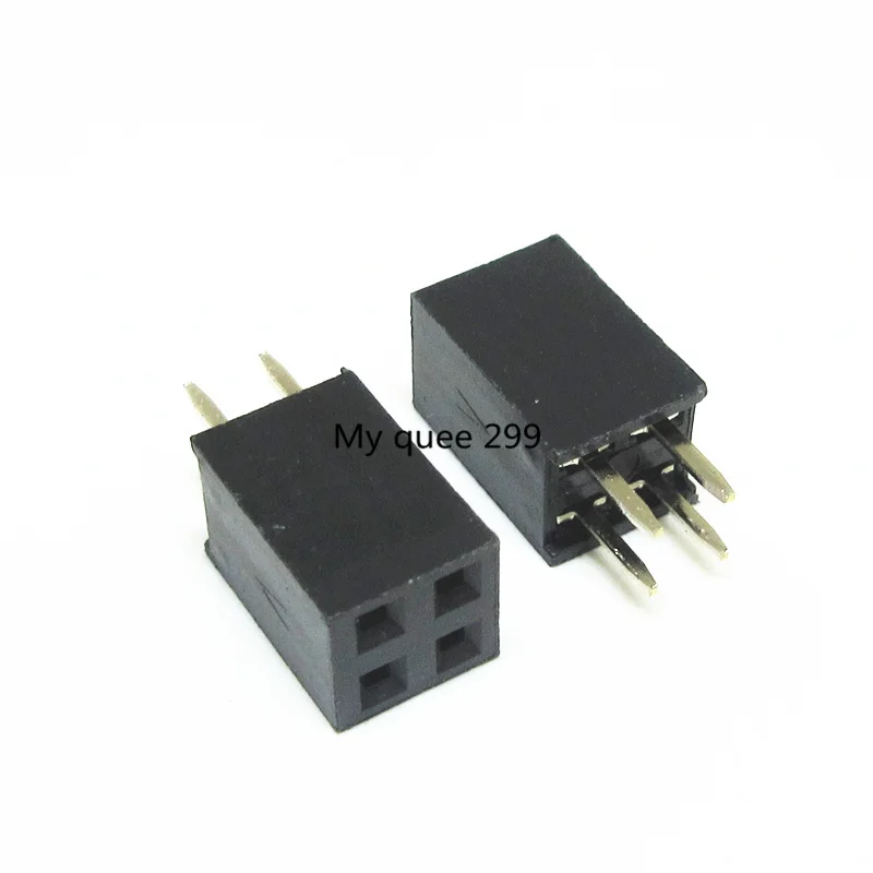 10 шт. 2P 2 * 2pin женский двойной прямой ряд шаг 54 мм 2X2P игла Заголовок разъем |