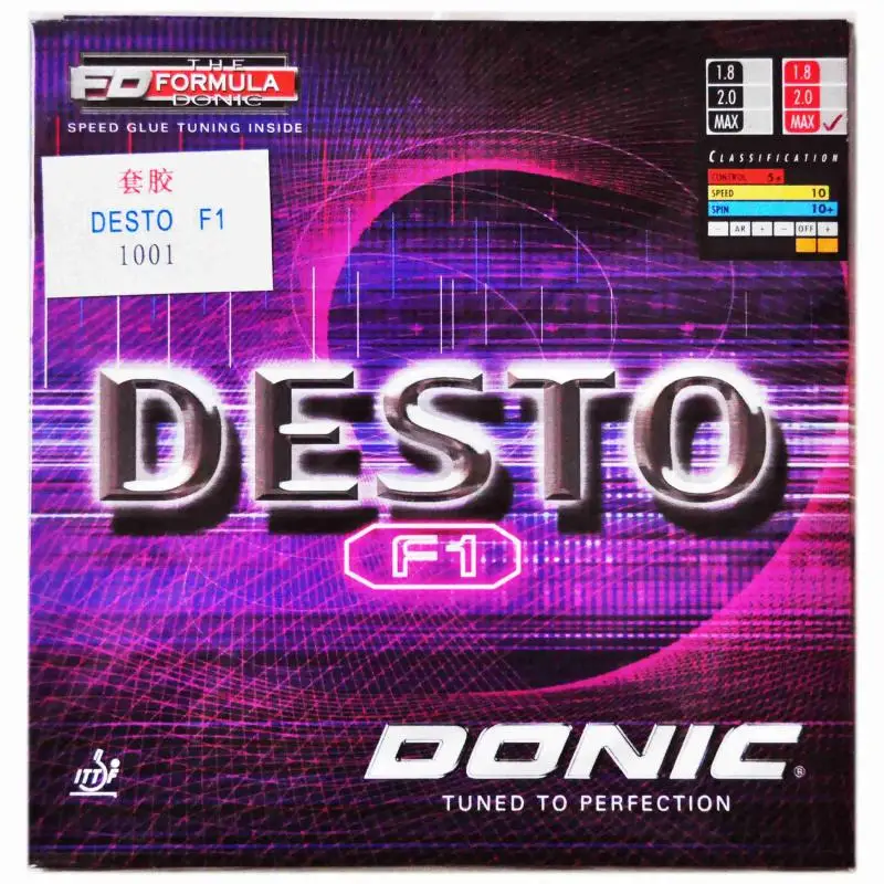 Подлинник бренда "Donic" Desto F1 F2 F3 Max ракетка для настольного тенниса резиновая Германия пинг-понг с бугорками резинки
