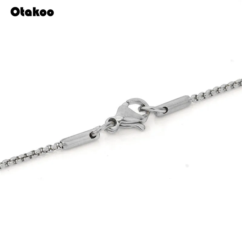 Ожерелья-цепочки Otakoo для женщин и мужчин 2-5 мм ожерелья из нержавеющей стали