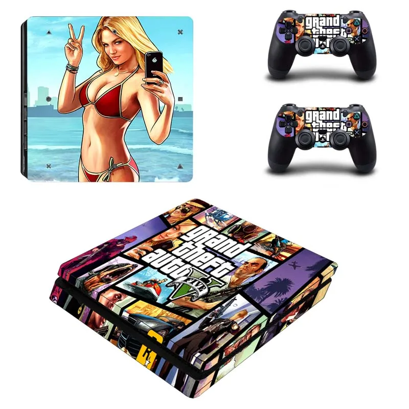 GTA: Grand theft Дора наклейка кожа для PS4 Тонкий чехол консоли Playstation 4 тонкий скин
