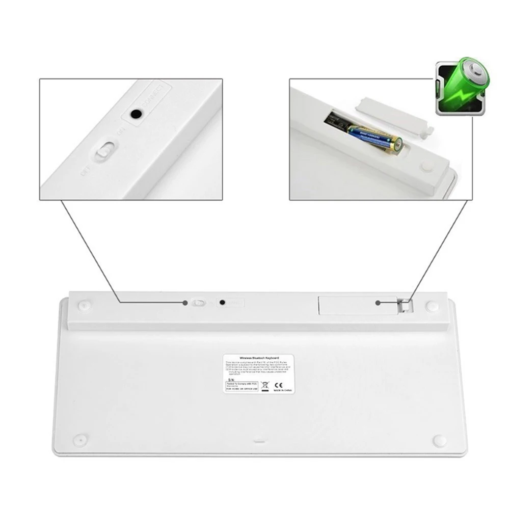Ультра тонкая водостойкая Тихая клавиатура Bluetooth 3 0 Для Apple Series/Book/смартфонов/ПК