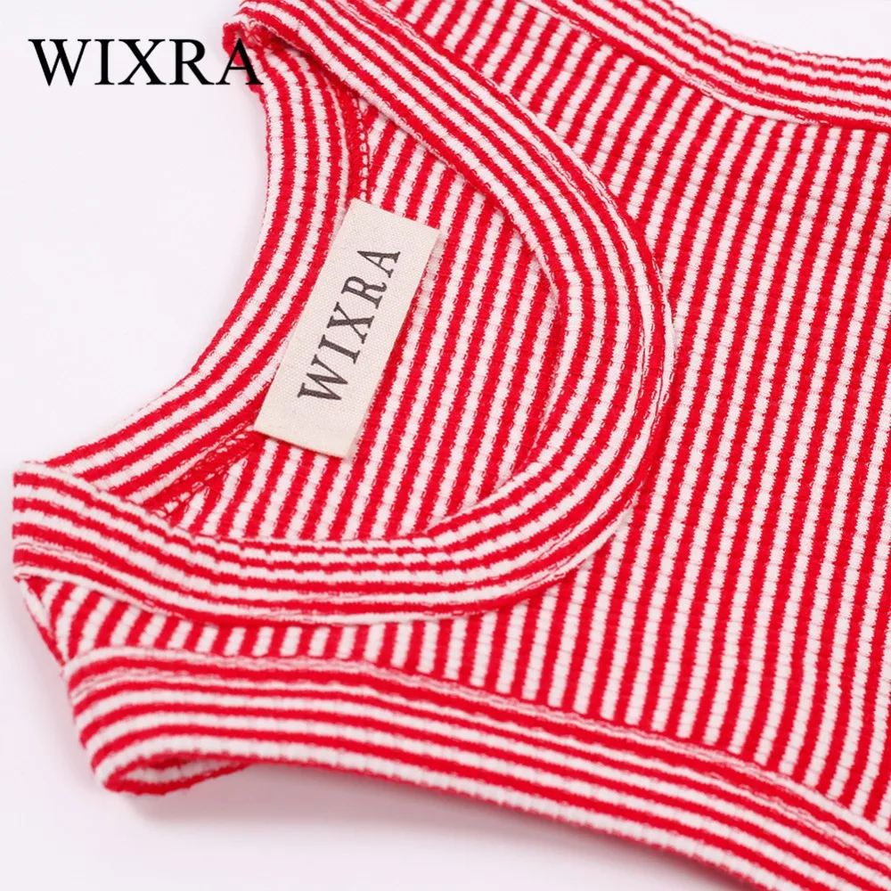 Женский топ на бретельках Wixra базовый хлопковый в черно белую полоску один размер
