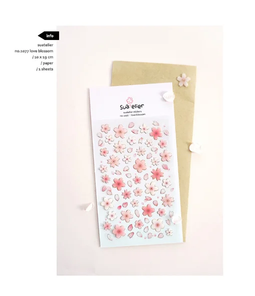 love blossom 1 шт. канцелярские наклейки мультяшный милый кот дневник планировщик декоративные мобильные наклейки Скрапбукинг DIY ремесленные наклейки - Цвет: love blossom