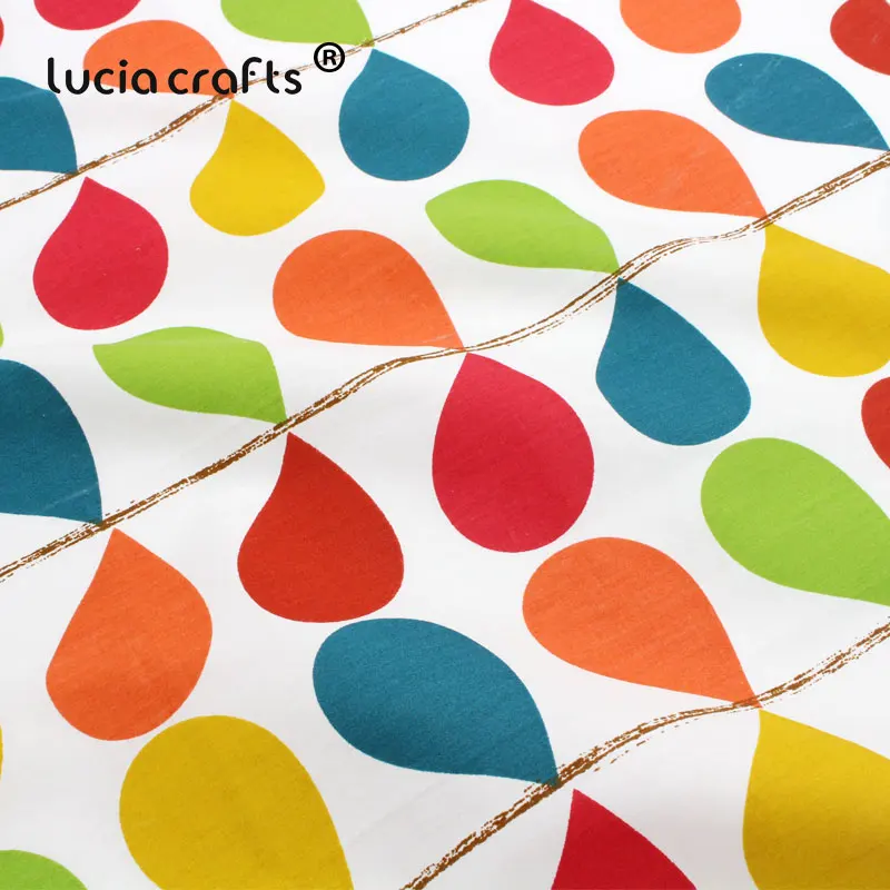 Lucia crafts, 1 шт./лот, хлопковая ткань с принтом для кукол, ручная работа, шитье, Лоскутная Ткань, текстиль, ткань I0307
