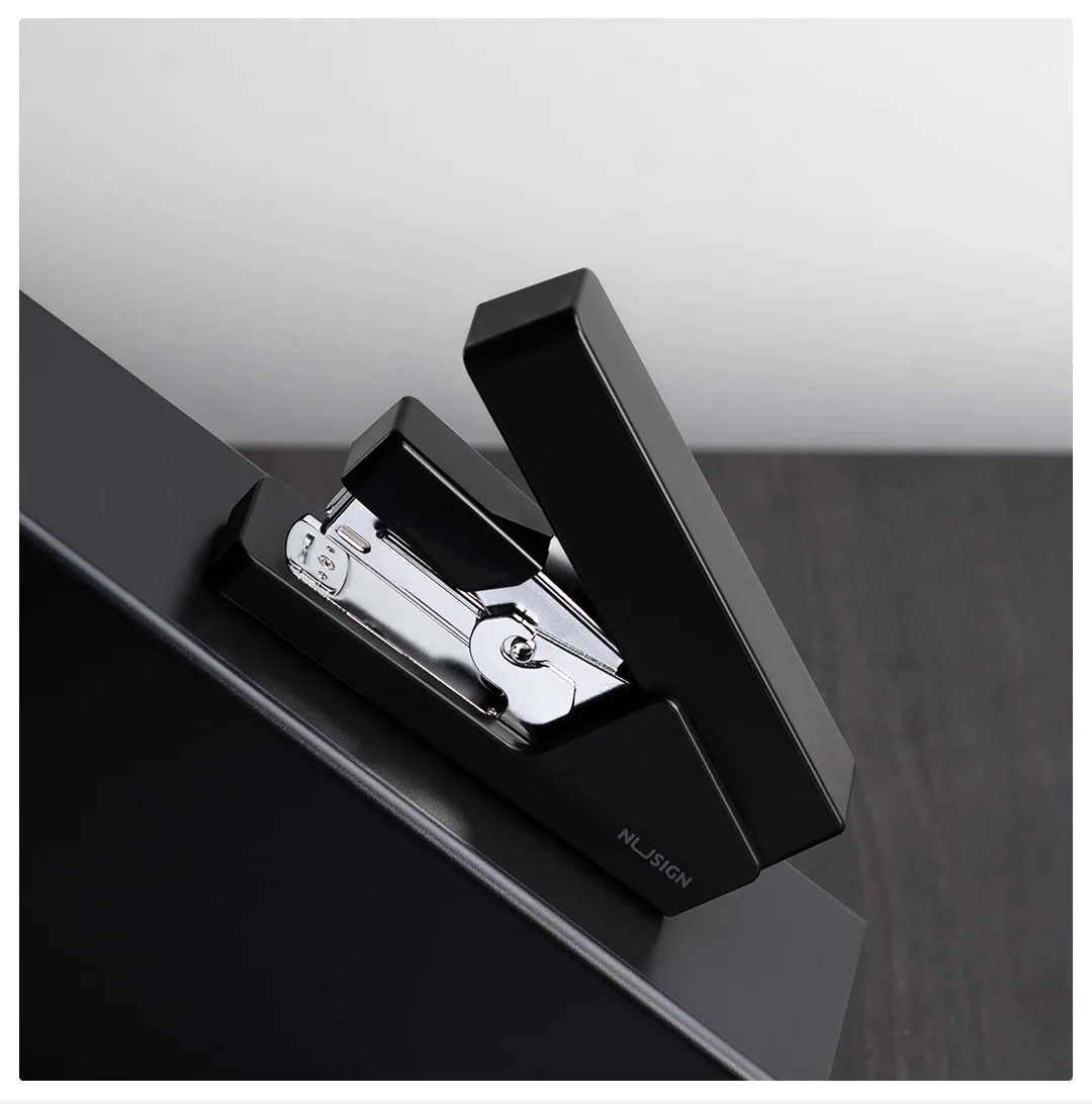 Xiaomi Youpin Niusai NSYP081 черный степлер одним нажатием пальца Рабочая структура использовать номер 12 ногтей