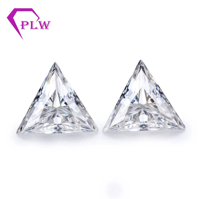 Горячая продажа цена Тест Положительный треугольник moissanite 2 карат 8 мм D Цвет