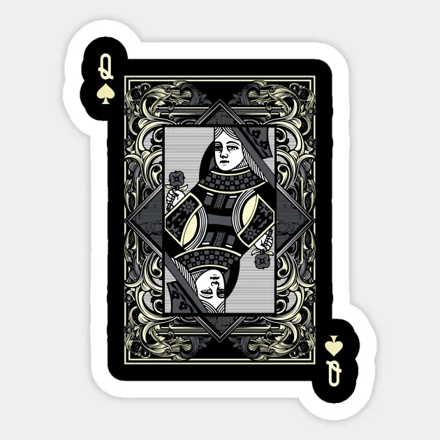 1 шт. наклейка queen of Spades Poker забавный стикер с рисунком из мультфильма водонепроницаемый для ноутбука автомобиля скейтборд багаж гитара Furnitur стикер