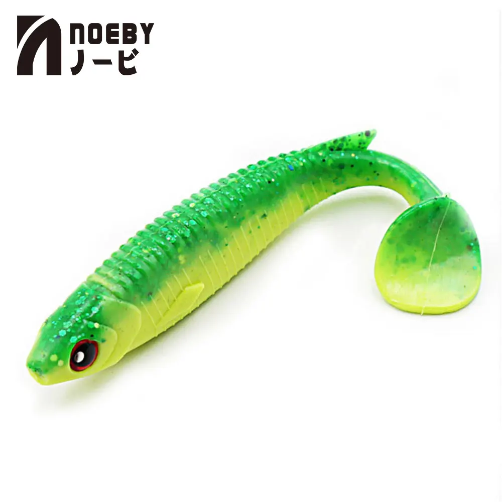 4 шт./лот NOEBY Мягкая приманка 5485 червь свинцовый джиг T хвост рыболовная снасть