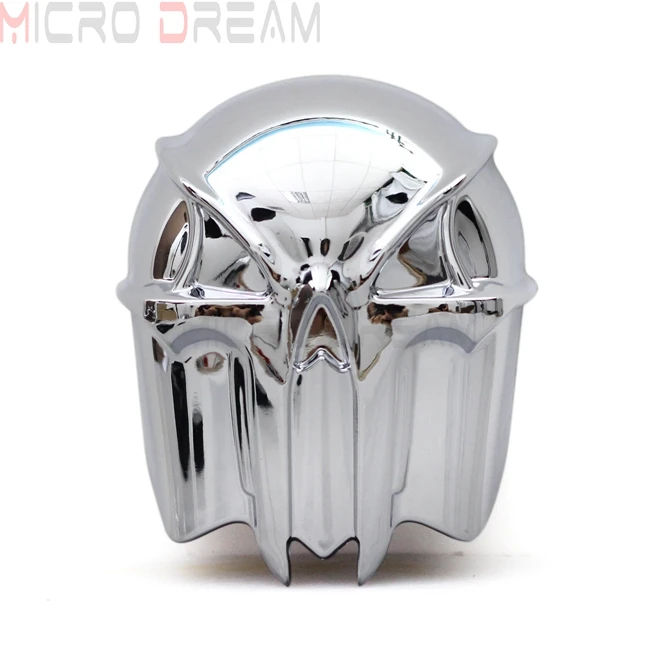 Хромированная Крышка для мотоцикла черепа капота рога декоративная пластиковая