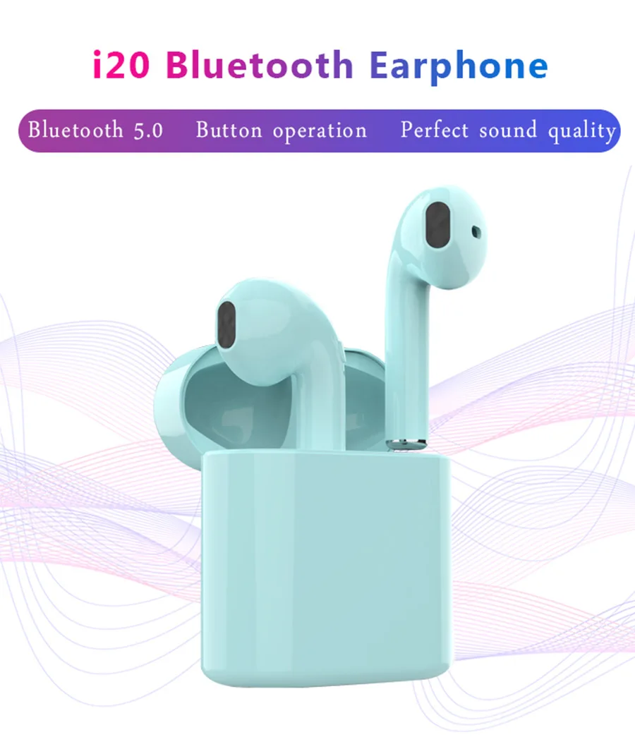 i20 TWS Bluetooth 5,0 наушники i7s наушники беспроводные мини-наушники с микрофоном pk i8x i9s i10 i12 i15 i18 i18 i30 для телефона
